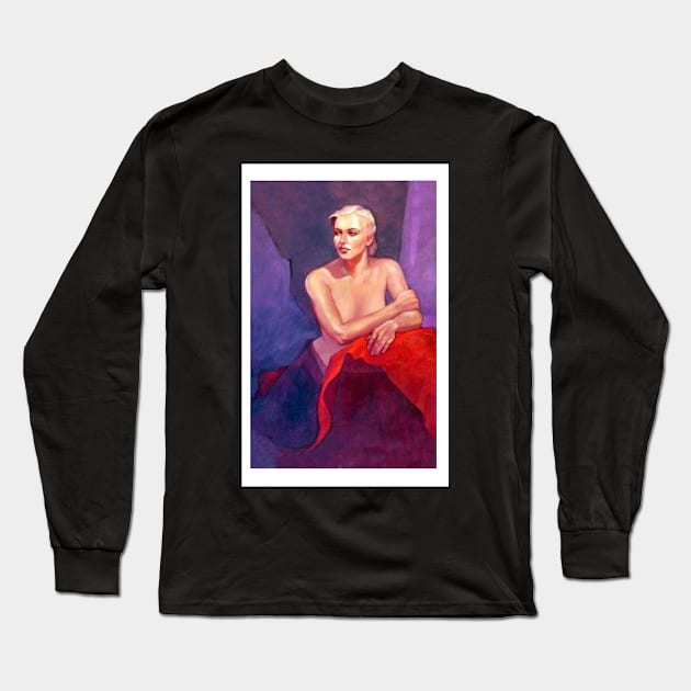 Portrait of Ingrid Long Sleeve T-Shirt by rozmcq